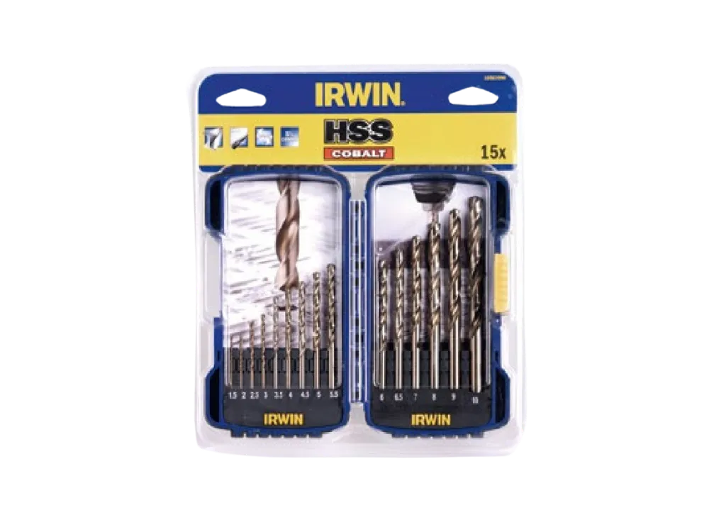 סט מקדחים קובלט HSS IRWIN נירוסטה