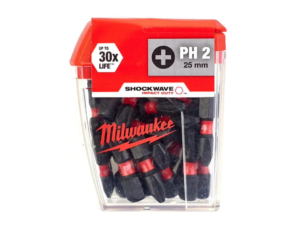 ביט 25 מ"מ PH 2 - SHOCKWAVE מארז 25 יח'