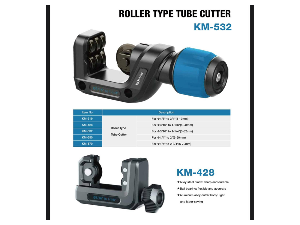 חותך צינורות KM-428 3/16-1.1/8