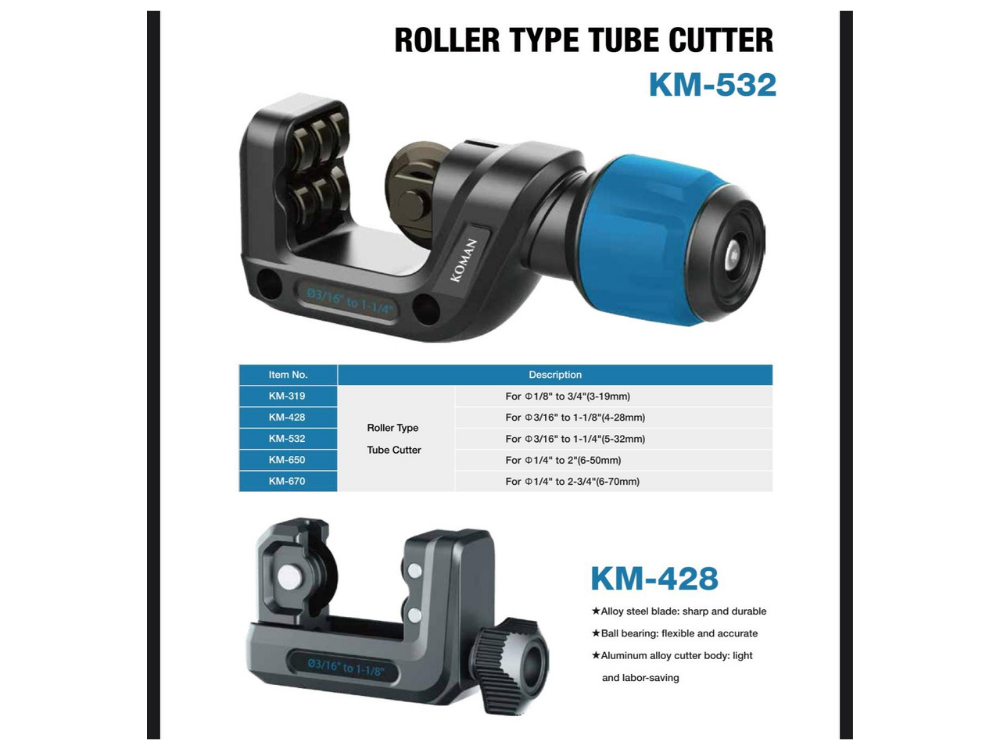 חותך צינורות KM-532 3/16-1.1/4