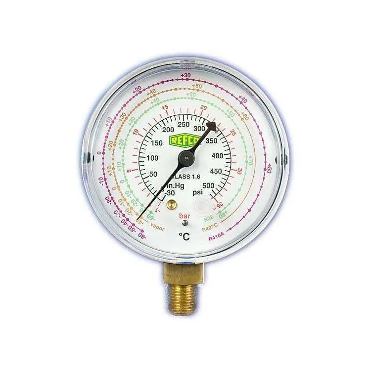 מד לחץ גליצרין גבוה REFCO MR-302-DS-CLIM 22/407/410 1/8NPT
